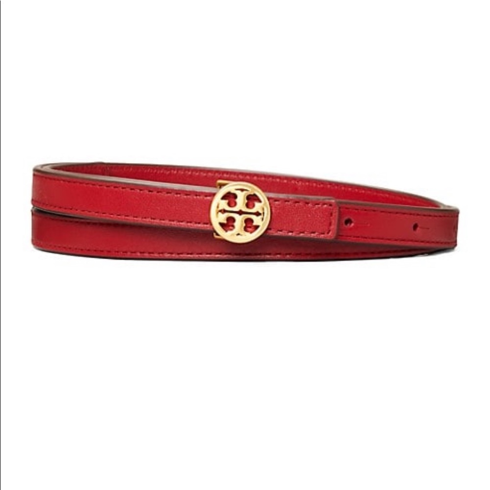 Tory Burch Logo Leather Belt